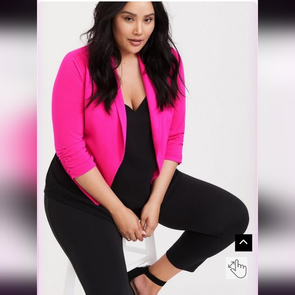Torrid Studio Crepe Classic Blazer Pink Size 3